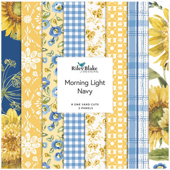 Morning Light  One Yard Bundle Navy Lisa Audit for Riley Blake Designs