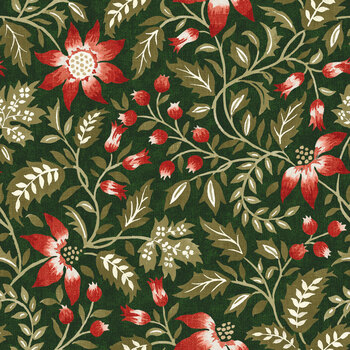 Tales of Yuletide C19230-FOREST Forest Astley Floral by Laura Ashley for Riley Blake Designs