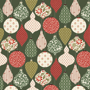 Tales of Yuletide C19231-FOREST Forest Baubles by Laura Ashley for Riley Blake Designs