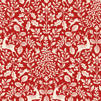 Tales of Yuletide C19232-RED Red Harlington by Laura Ashley for Riley Blake Designs