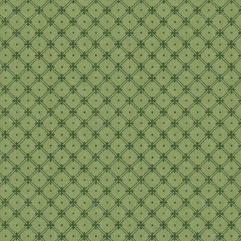 Tales of Yuletide C19236-GREEN Green Wickerwork by Laura Ashley for Riley Blake Designs