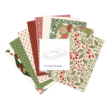 Tales of Yuletide  One Yard Bundle Cream by Laura Ashley for Riley Blake Designs