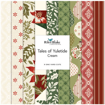 Tales of Yuletide  One Yard Bundle Cream by Laura Ashley for Riley Blake Designs