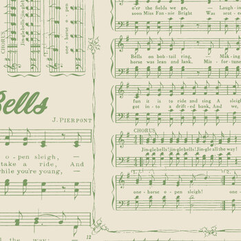 Home Town Holiday 2 108" Wide WB19634-THYME Thyme Jingle Bells by Lori Holt for Riley Blake Designs