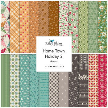 Home Town Holiday 2  One Yard Bundle Acorn Lori Holt for Riley Blake Designs
