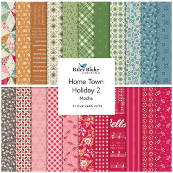 Home Town Holiday 2  One Yard Bundle Mocha Lori Holt for Riley Blake Designs
