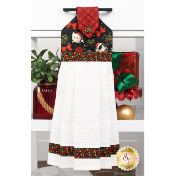  Hanging Towel Precut Kit - Merry Cats - Black