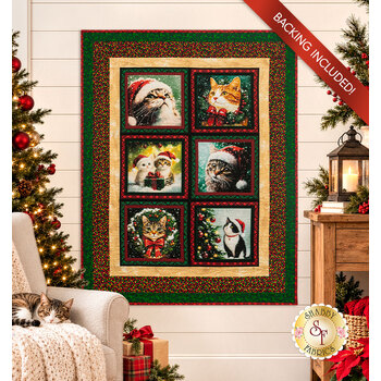  Merry Cats Panel Quilt Kit