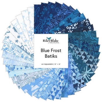 Blue Frost Batiks  5" Stacker by Riley Blake Designs