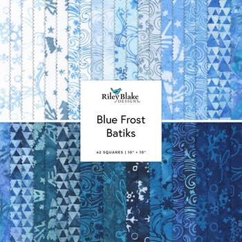 Blue Frost Batiks  10" Stacker by Riley Blake Designs