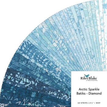 Arctic Sparkle Batiks - Diamond  2.5" Rolie Polie by Riley Blake Designs