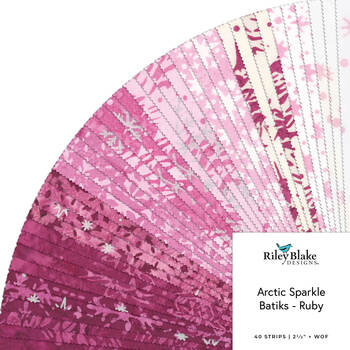 Arctic Sparkle Batiks - Ruby  2.5" Rolie Polie by Riley Blake Designs