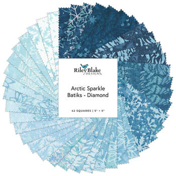 Arctic Sparkle Batiks - Diamond  5" Stacker by Riley Blake Designs