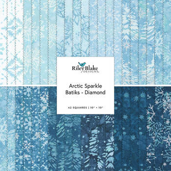 Arctic Sparkle Batiks - Diamond  10" Stacker by Riley Blake Designs
