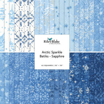 Arctic Sparkle Batiks - Sapphire  10" Stacker by Riley Blake Designs