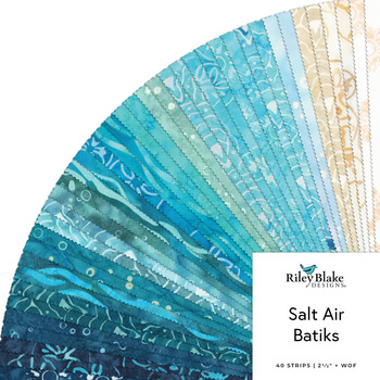 Salt Air Batiks  2.5" Rolie Polie Fran Gulick for Riley Blake Designs