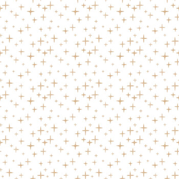 Meowy & Bright W185-010-123 Lt Cream Stars by White Owl Textiles