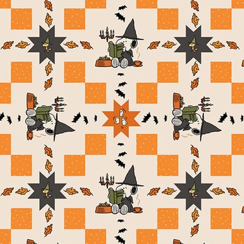 Peanuts® Homestead Haunts P1044-13 Cream Multi Pieced by Northcott Fabrics