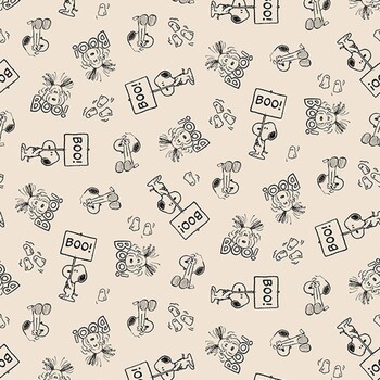 Peanuts® Homestead Haunts P1052-13 Cream Boo by Northcott Fabrics