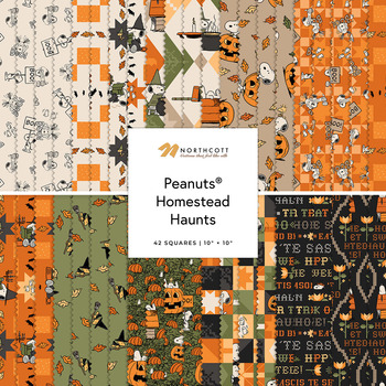 Peanuts® Homestead Haunts  10" Tiles by Northcott Fabrics