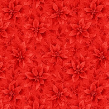 Comfort & Joy 10930-24 Poinsettia Winter Blooms by Patrick Lose for Northcott Fabrics