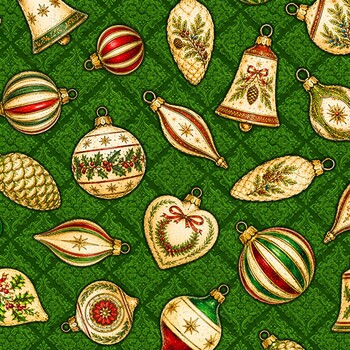 Comfort & Joy 10933-76 Antique Treasures for the Tree by Patrick Lose for Northcott Fabrics