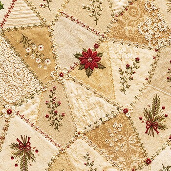 Comfort & Joy 10934-54 Bygone Crazy for Christmas by Patrick Lose for Northcott Fabrics