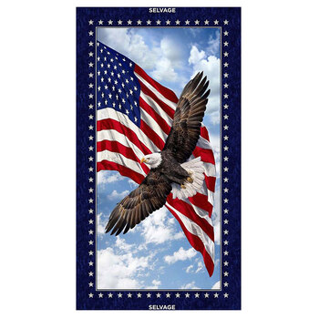 Patriotic Eagle Panel PANEL-CD7448 MULTI by Timeless Treasures Fabrics