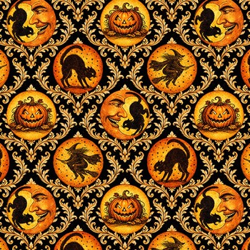 Trick or Treat Treasures 10901-99 Halloween Wicked Wallpaper by Patrick Lose for Northcott Fabrics