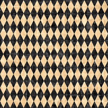 Trick or Treat Treasures 10905-51 Aged Halloween Harlequin by Patrick Lose for Northcott Fabrics