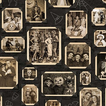 Trick or Treat Treasures 10908-99 Vintage Spooky Snapshots by Patrick Lose for Northcott Fabrics
