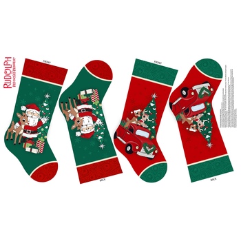 Rudolph the Red-Nosed Reindeer® RD1022-10 Stocking Panel by Northcott Fabrics