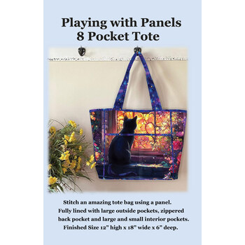 Playing with Panels 8 Pocket Tote Pattern by J. Minnis Designs - PDF Download
