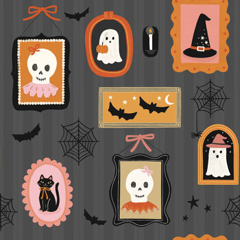 Friendly Frights T150-002-994 Charcoal Gallery Wall by Caitlyn Betsy Bell for Tide + Loom