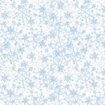 Friends So Deer W105-067-177 White Snowflakes by Susan Winget for White Owl Textiles