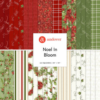 Noel in Bloom  10" Stack Nicole Tamarin for White Owl Textiles