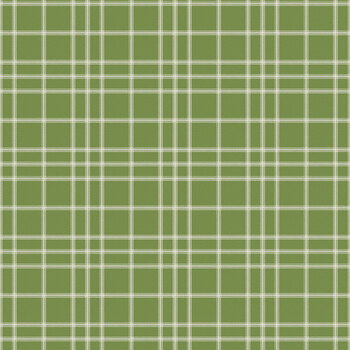 Noel in Bloom W100-055-811 Green Plaid by Nicole Tamarin for White Owl Textiles