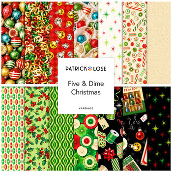 Five & Dime Christmas  Yardage by Patrick Lose for Northcott Fabrics