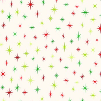 Five & Dime Christmas 10976-11 Winter White Starbright by Patrick Lose for Northcott Fabrics