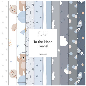 To the Moon Flannel  Yardage by FIGO Fabrics