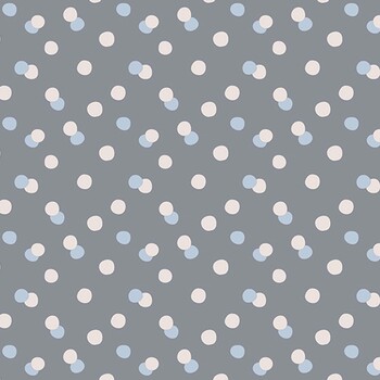 To the Moon Flannel F91503-92 Gray Dots by FIGO Fabrics