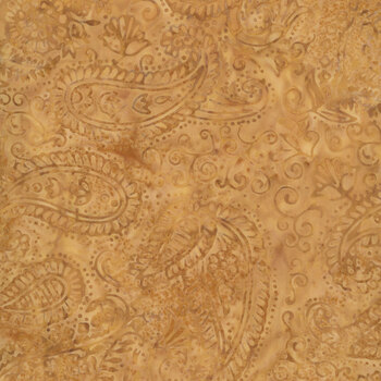 Saffron and Spice Batiks 122657263 Wheat Paisley Outline by Jerry Khiev for Island Batik