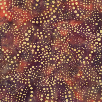 Saffron and Spice Batiks 122658834 Burgundy Dots by Jerry Khiev for Island Batik