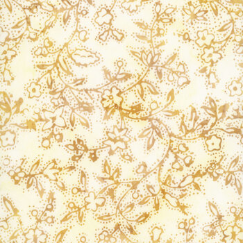 Saffron and Spice Batiks 122659700 White Vine Dot by Jerry Khiev for Island Batik