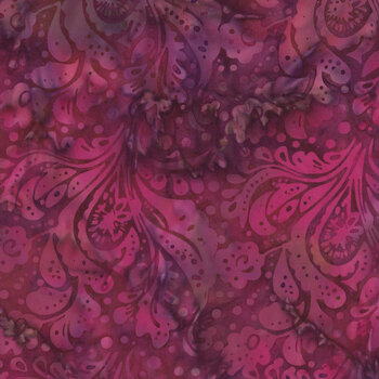 Saffron and Spice Batiks 122660190 Pomegranate Paisley Cluster by Jerry Khiev for Island Batik