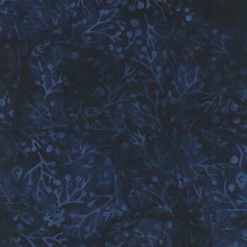 Winter's Grace Batiks 122610590 Storm Sprigs by Jerry Khiev for Island Batik