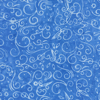 Winter's Grace Batiks 122617555 Harbor Lights and Swirls by Jerry Khiev for Island Batik