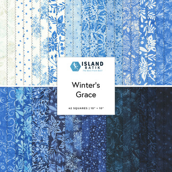 Winter's Grace Batiks  10" Stack Jerry Khiev for Island Batik