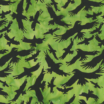 Spellbound Batiks 122683633 Apple Ravens by Jerry Khiev for Island Batik