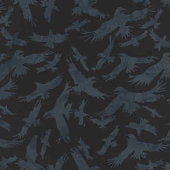 Spellbound Batiks 122683702 Black Ravens by Jerry Khiev for Island Batik